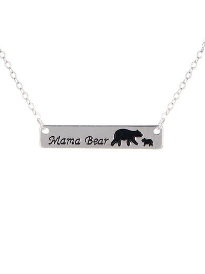 Mama Bear - Silver Necklace