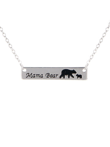 Mama Bear - Silver Necklace