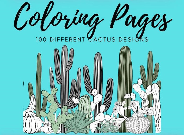 100 Free Cactus Coloring Pages