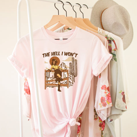 The Hell I Won’t T-Shirt - Soft Pink