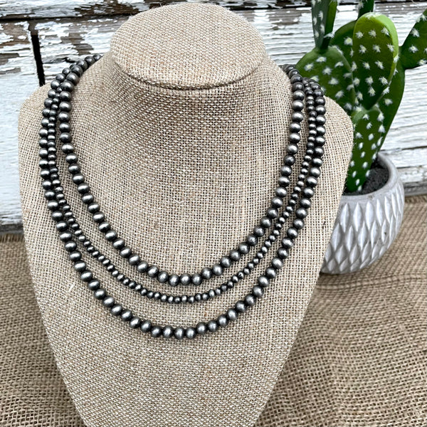 Faux Navajo Pearl Necklace - Style 5