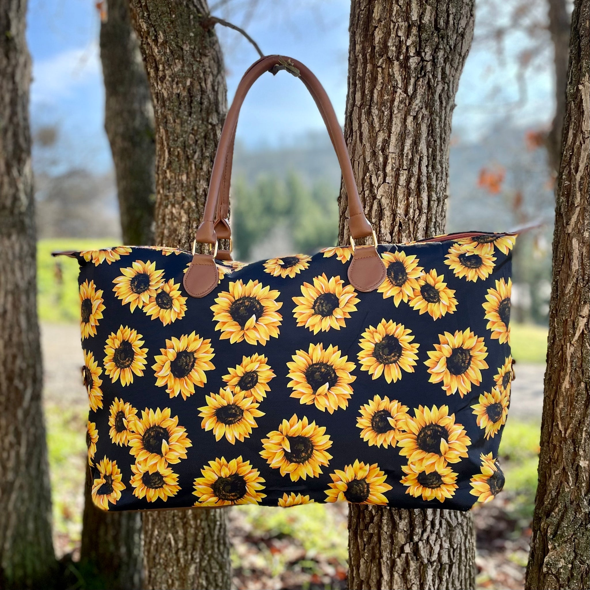Yellow Sunflower Weekender Bag