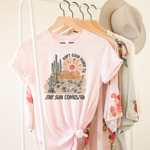 Ain’t Goin Down T-Shirt - Soft Pink