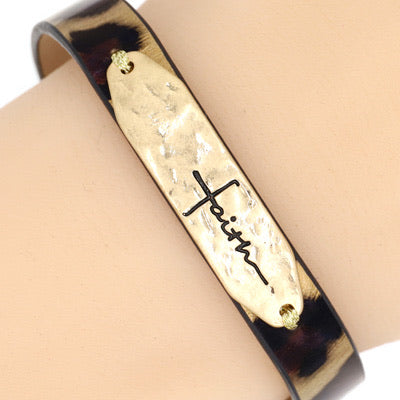 Leopard Faith Bracelet